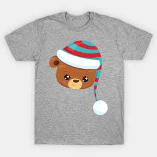 Winter Bear, Brown Bear, Cute Bear, Bear With Hat T-Shirt